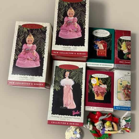 VTG Hallmark Keepsake Ornaments LOT 14 CHRISTMAS ORNAMENTS Grandma Barbie Bears - Picture 2 of 3
